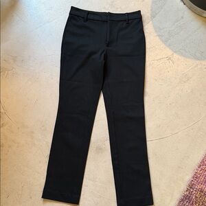 Free People Black Straight Leg Pants stretch zip front size 0